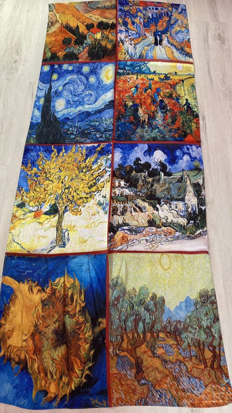 Копринен шал “Multiple paintings” 502