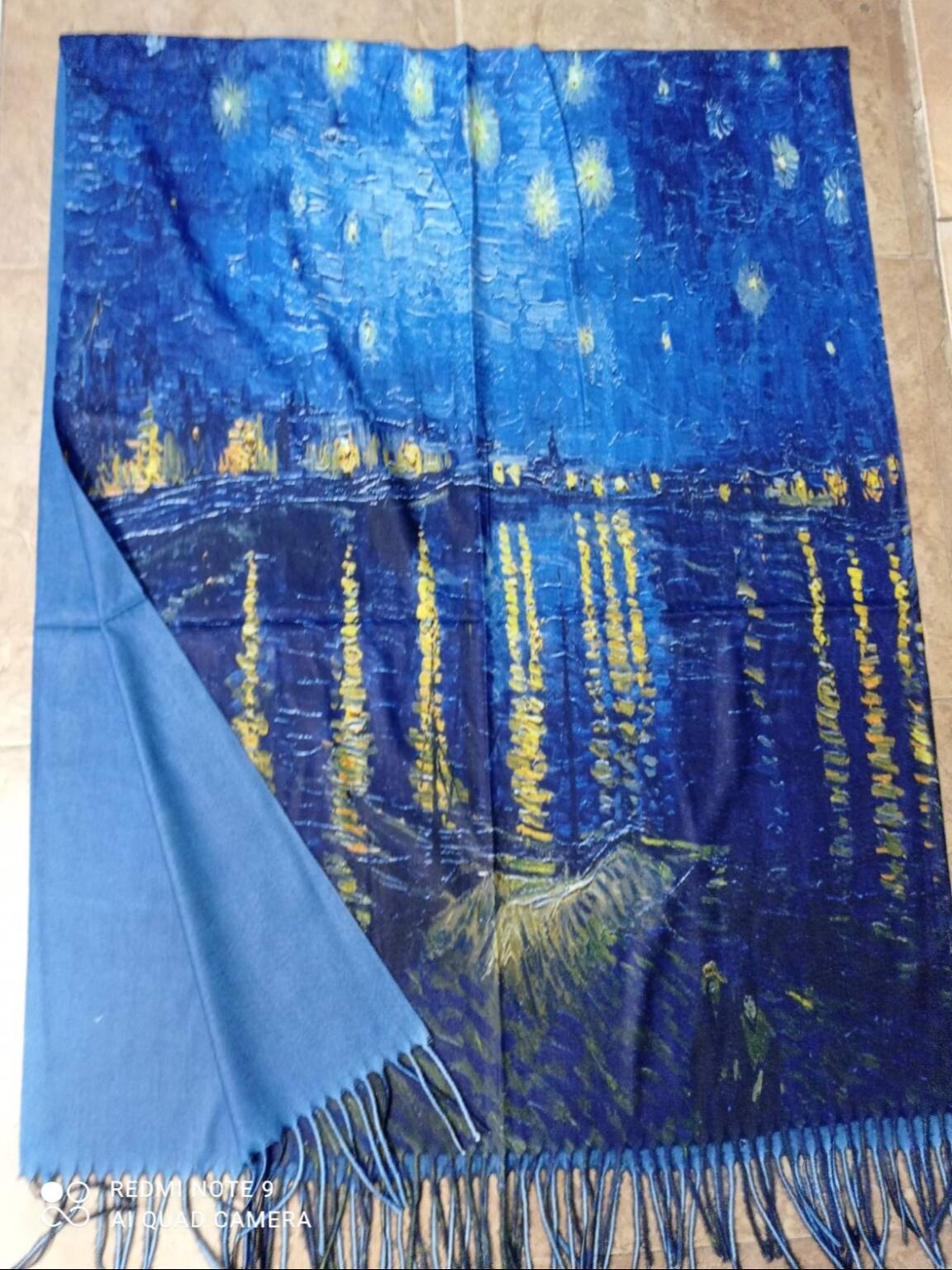 Кашмирен шал - картина Звездна нощ над Рона