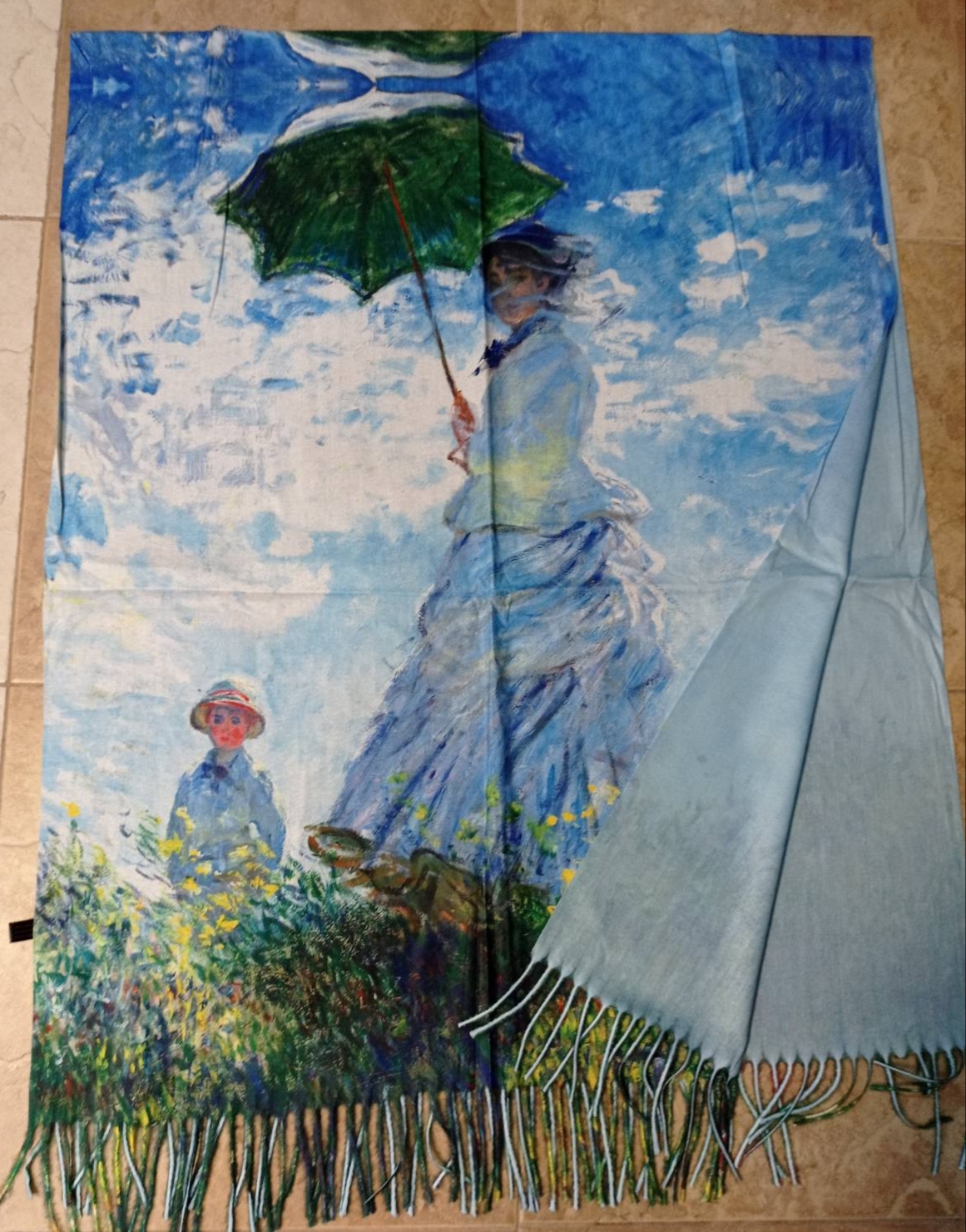 Кашмирен шал - картина Woman with a Parasol