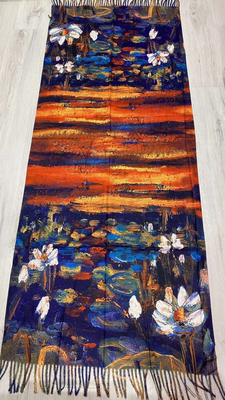 Кашмирен шал – картина “Water Lillies”