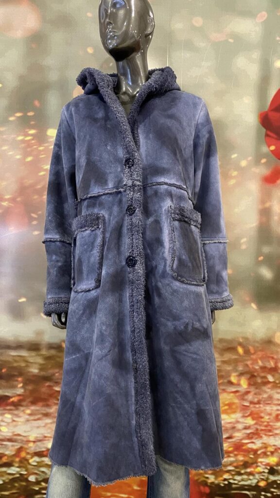 Дамско дълго палто с качулка Made in Italy - 4