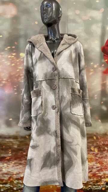 Дамско дълго палто с качулка Made in Italy - 2