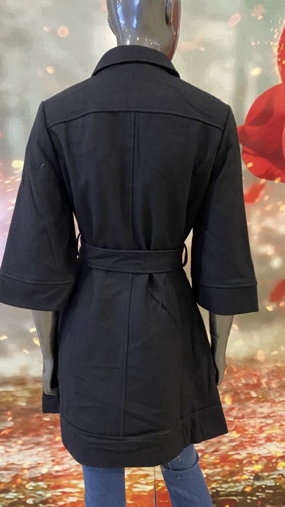 Дамско черно палто 1815 - 0