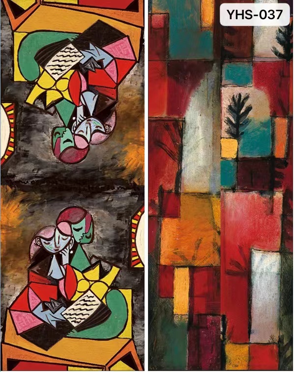 Кашмирен двулицев шал - картини Picasso - La Lecture 037