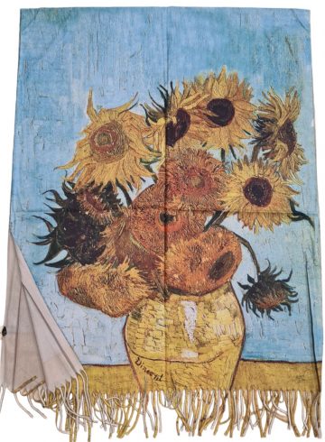 Кашмирен шал-картина Sunflowers - Van Gogh - 2
