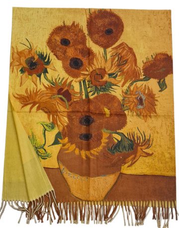 Кашмирен шал-картина Sunflowers - Van Gogh - 3