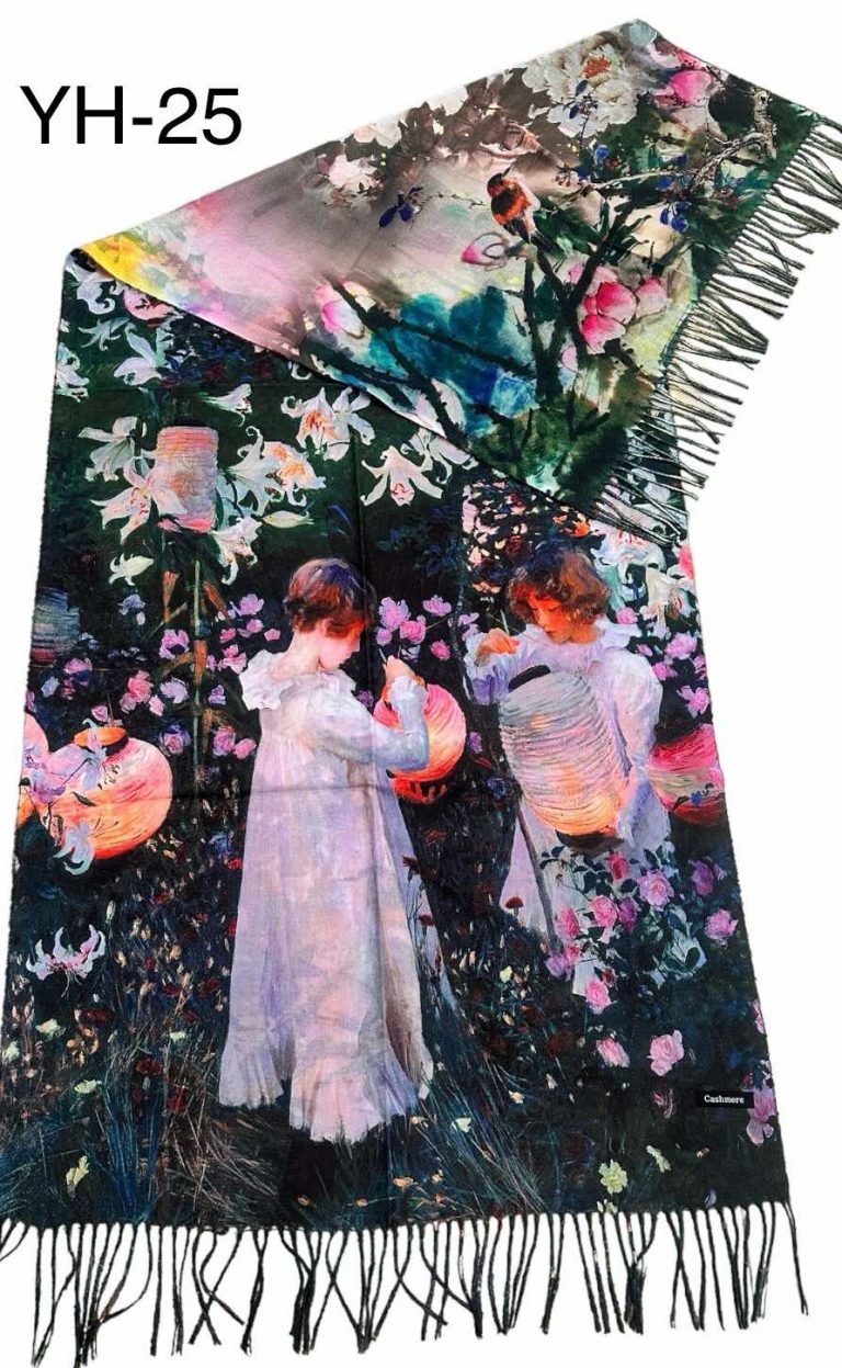 Кашмирен двулицев шал Angels