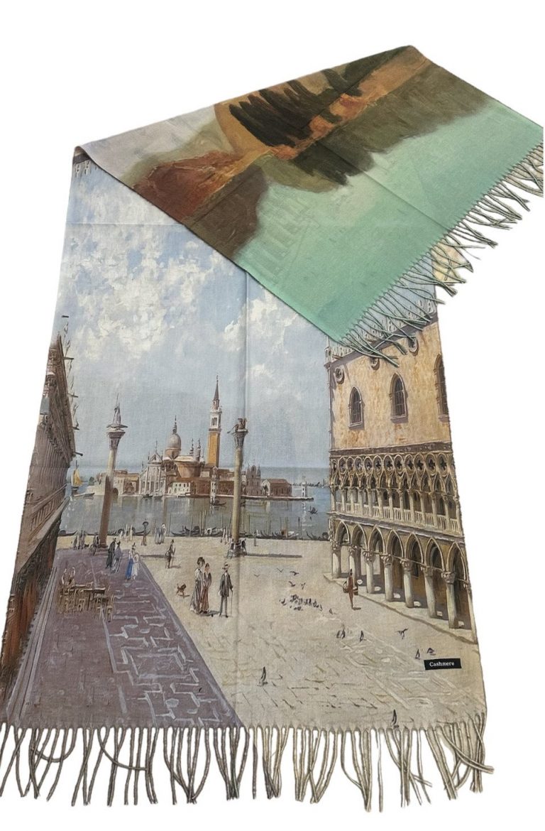 Кашмирен двулицев шал The square
