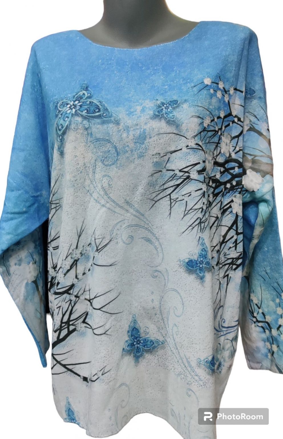 Дамска блуза с щампа L 100 Winter Flowers