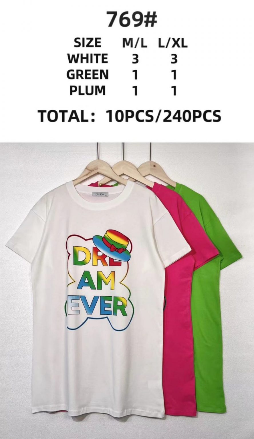 Дамска памучна тениска с щампа Dream 769